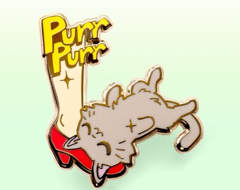 Purr Purr Rub Rub Right Leg Russian Blue Hard Enamel Pin Gold Lapel Pin Badge cute Kawaii Gift Ita Bag Waterproof Vinyl Sticker Holographic