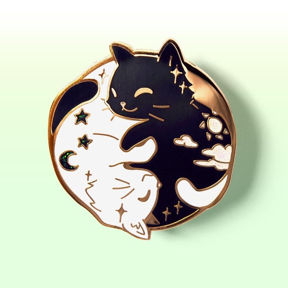 Yin Yang Kitties, UV Printed Earrings Yin Yang Kitties, UV Printed Earrings