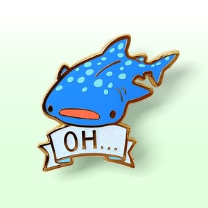 Oh Whale Shark Hard Enamel Pin Gold Plated Cute Pins Jackets Lanyard Hats Ita bags Waterproof Vinyl Stickers Easter Gift for Easter Basket