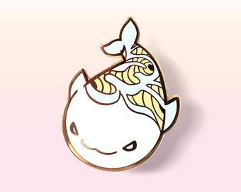 Cute White Beluga Whale Hard Enamel Pin Gold Lapel Pins Accessory Jackets Ita Bag Gift for Him Easter Gifts for Her Easter Basket Stuffer