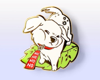 Golden Retriever Enamel Pin Stubborn Funny Dog Keychain for Teen Dog Mom Dad Cute Vinyl Stickers Dog Lovers Gift Easter Basket Gift for Her