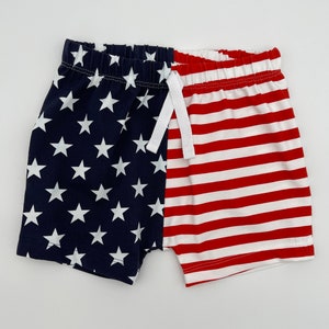Stars and Stripes Shorts, Unisex – Patriotic Shorts, Children’s Shorts, Summer Shorts, Baby Shorts, Toddler Shorts