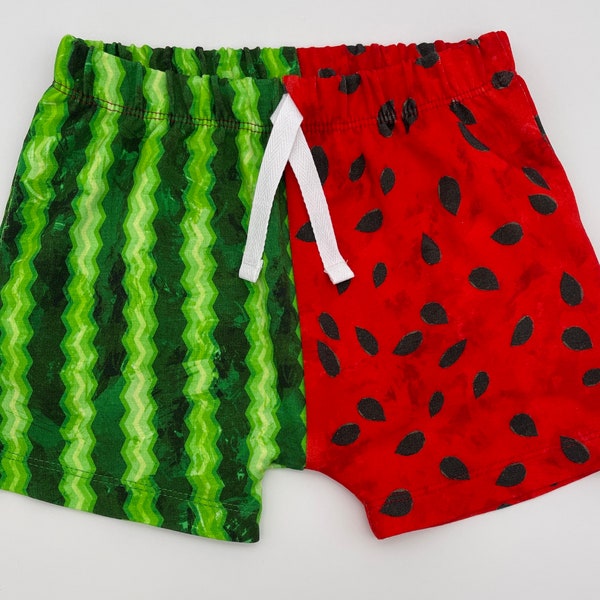 Children’s Shorts, Baby Shorts, Unisex Children Summer Shorts, Toddler Shorts, Watermelon Shorts