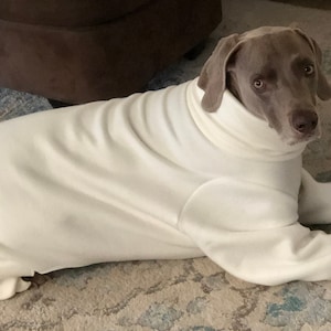 Vizsla Snuggle Jammies, Flannel Dog Pajamas, Indoor Warm Dog Coat
