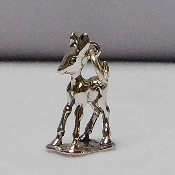 Sterling Silber Reh Charm Anhänger