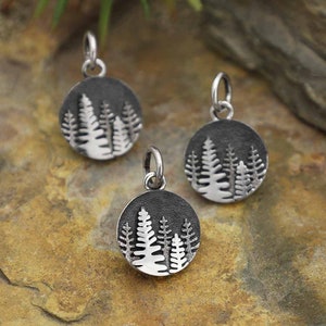 Charm Pino a strati in argento 16 x 10 mm
