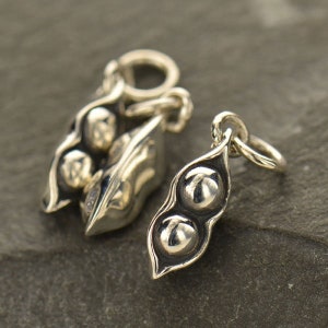 3-D Peas in a Pod Charm Sterling Silver 3-D Peas in a Pod Charm Sterling Silver