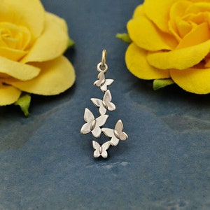 Sterling silver butterfly charm