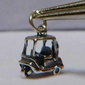 Tiny Sterling Silver Golf Cart Charm