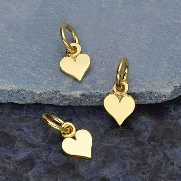 14K Fine Gold Mini Heart Charms – GOLDBUG