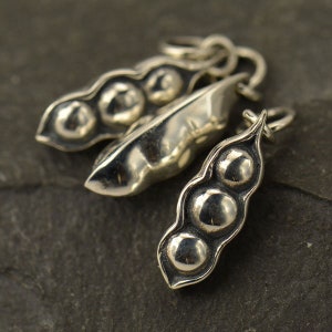 3-D Peas in a Pod Charm Sterling Silver 3-D Peas in a Pod Charm Sterling Silver