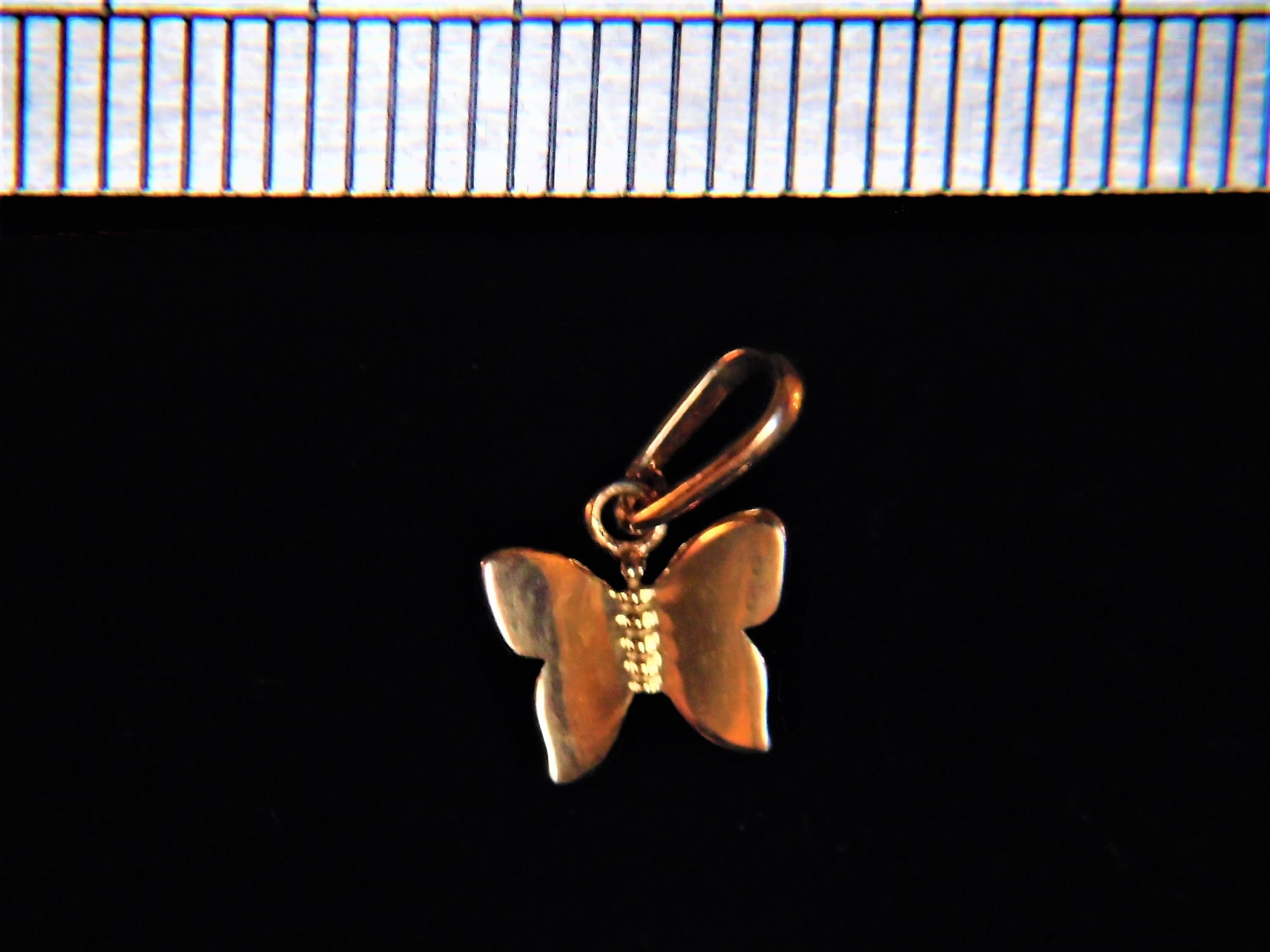 Super Tiny 14k Solid Gold Butterfly Charm 6.3 X 7.3 Mm Etsy