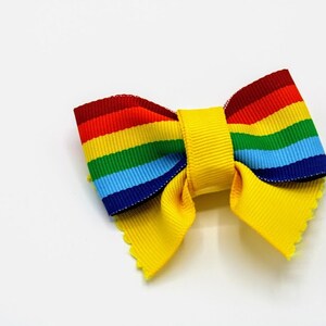 Rainbow Gay Pride Mini Bow - For Dogs, Little Kids, Dolls and more