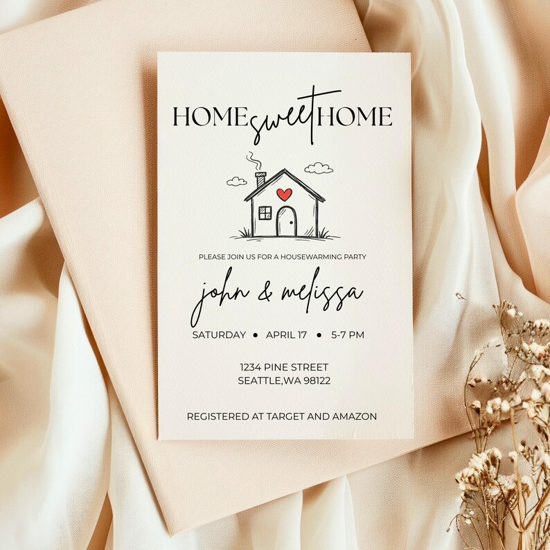 Editable Housewarming Invitation Template, New Home Party Invite ...