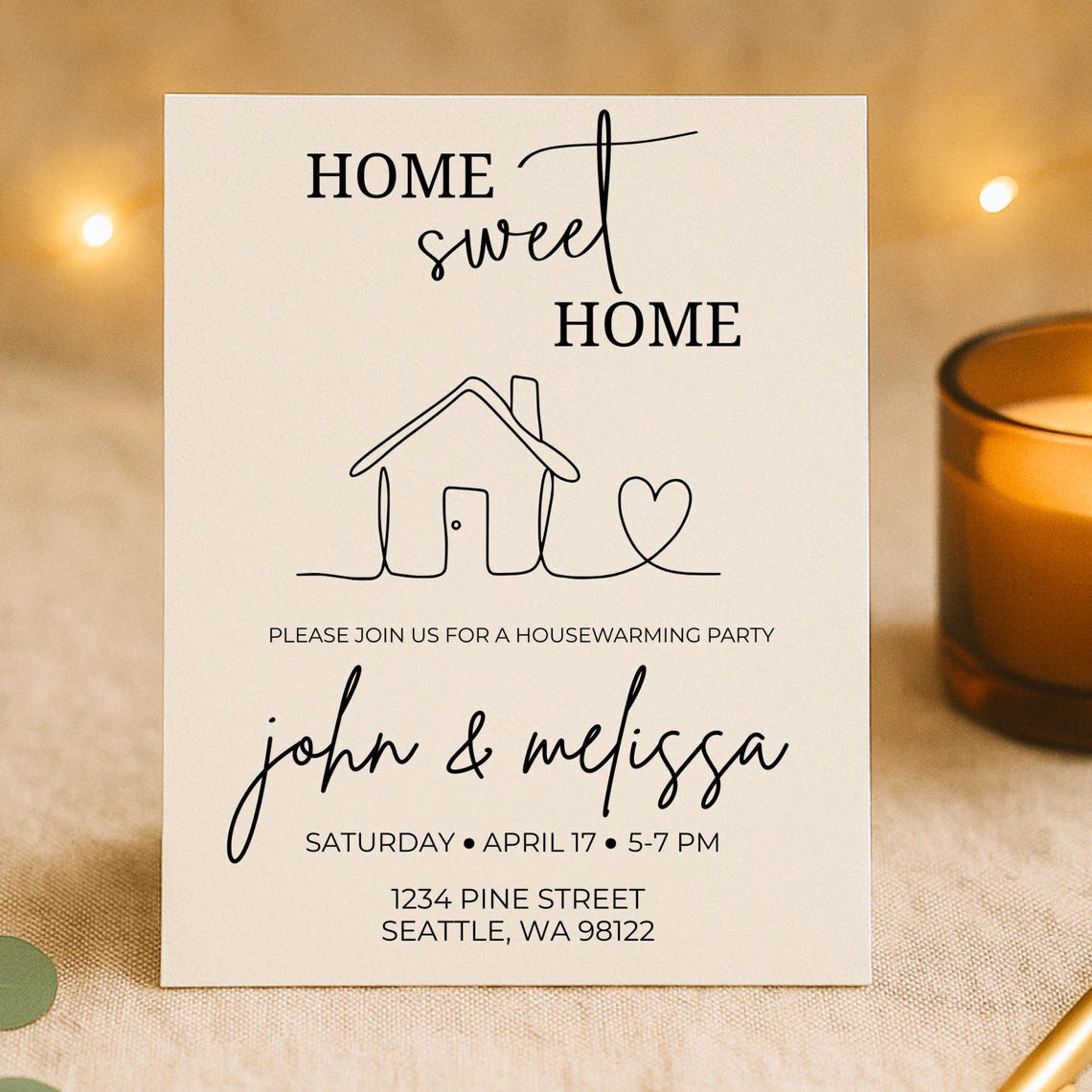 Editable Housewarming Invitation Template, Instant Download New Home ...