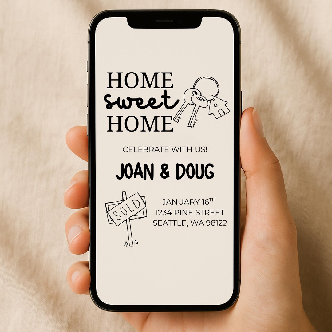 Editable Housewarming Invitation Template, Instant Download New Home ...