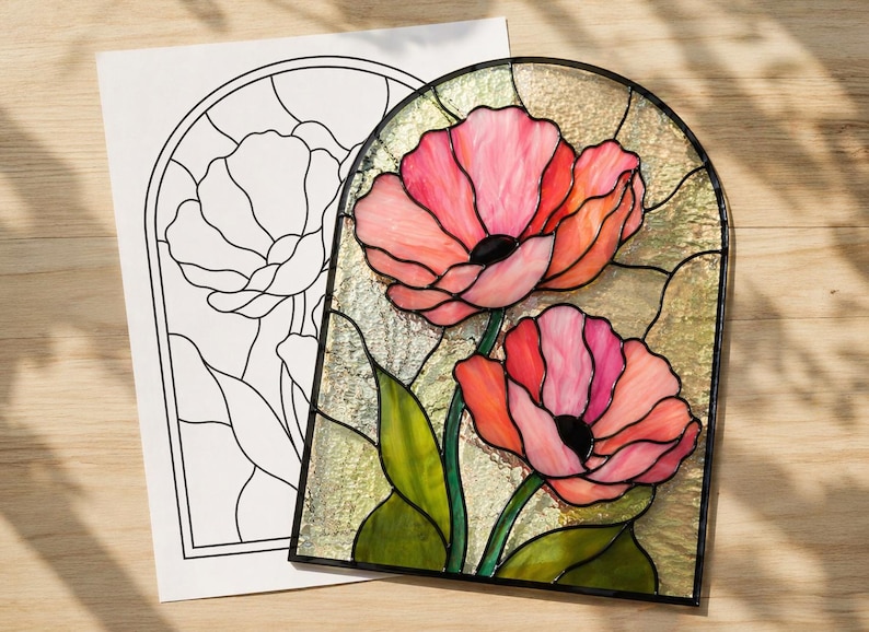Gallery Glass flower poppy template to print.