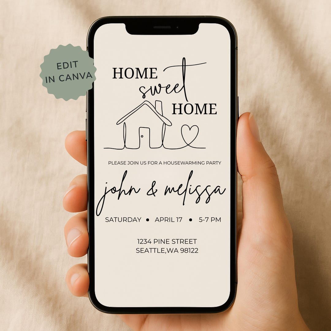 Editable Housewarming Invitation Template, Instant Download New Home ...