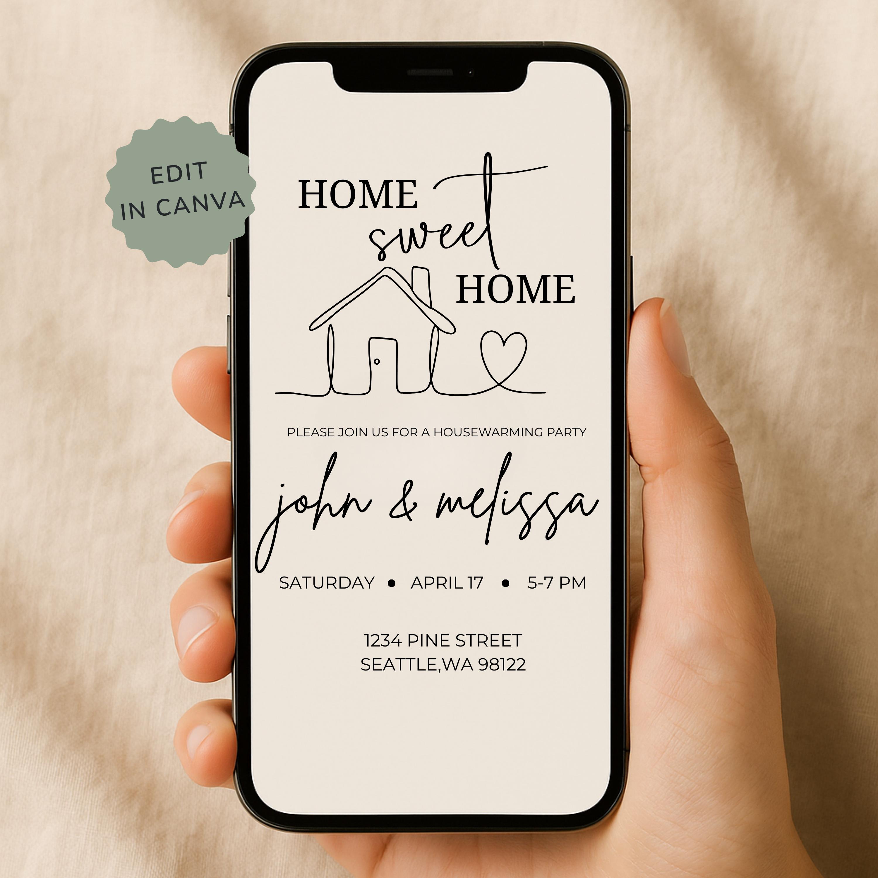 Editable Housewarming Invitation Template, Instant Download New Home ...
