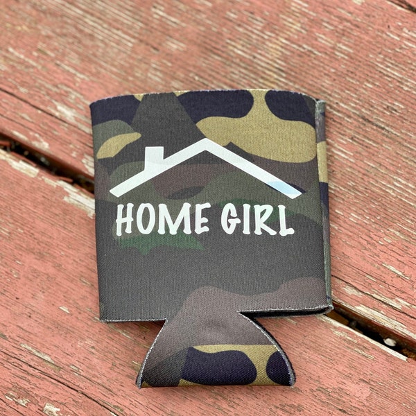 Home Girl Drink Holder #Realtor marketing Real Estate Agent closing gift weekend can cooler for girls vacation or trip cameo drinking sleeve