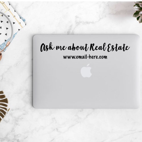 Real Estate Agent Decal Computer or Laptop Ask Me About Real - Etsy