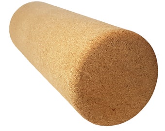 Natural Cork Roller for yoga, massage, workout recovery and fascia releasing /Eco-green-natural-vegan/
