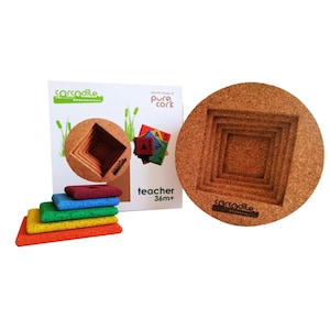 Teacher Cork Toy for toddlers teaching shapes, colors, numbers and puzzle building