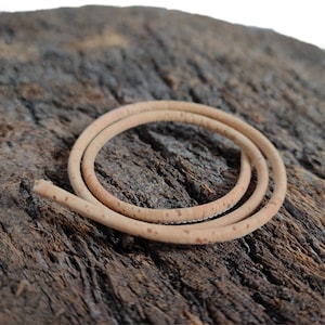 Natural Round Cork Strings From Portugal, Organic Jewerly Supplies, DIY Crafts, Vegan Cork Cord, different types and sizes
