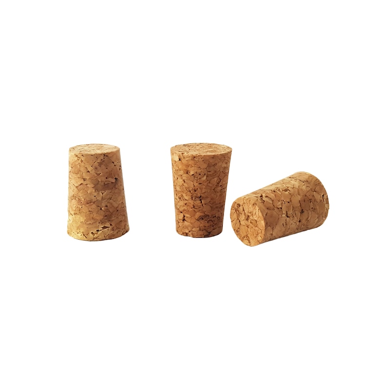 Natural Agglomerated Conical Cork Stoppers / Tapered High Etsy UK