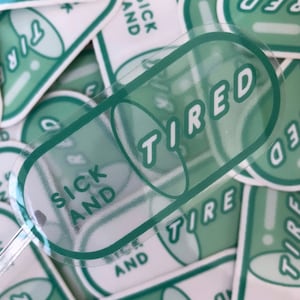 Dis-ease Pill Semi-transparent Sticker