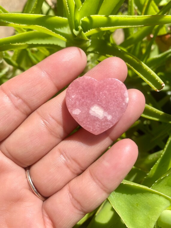 Pink Rhodochrosite Heart From Argentina, Genuine … - image 2