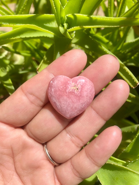 Pink Rhodochrosite Heart From Argentina, Genuine … - image 1