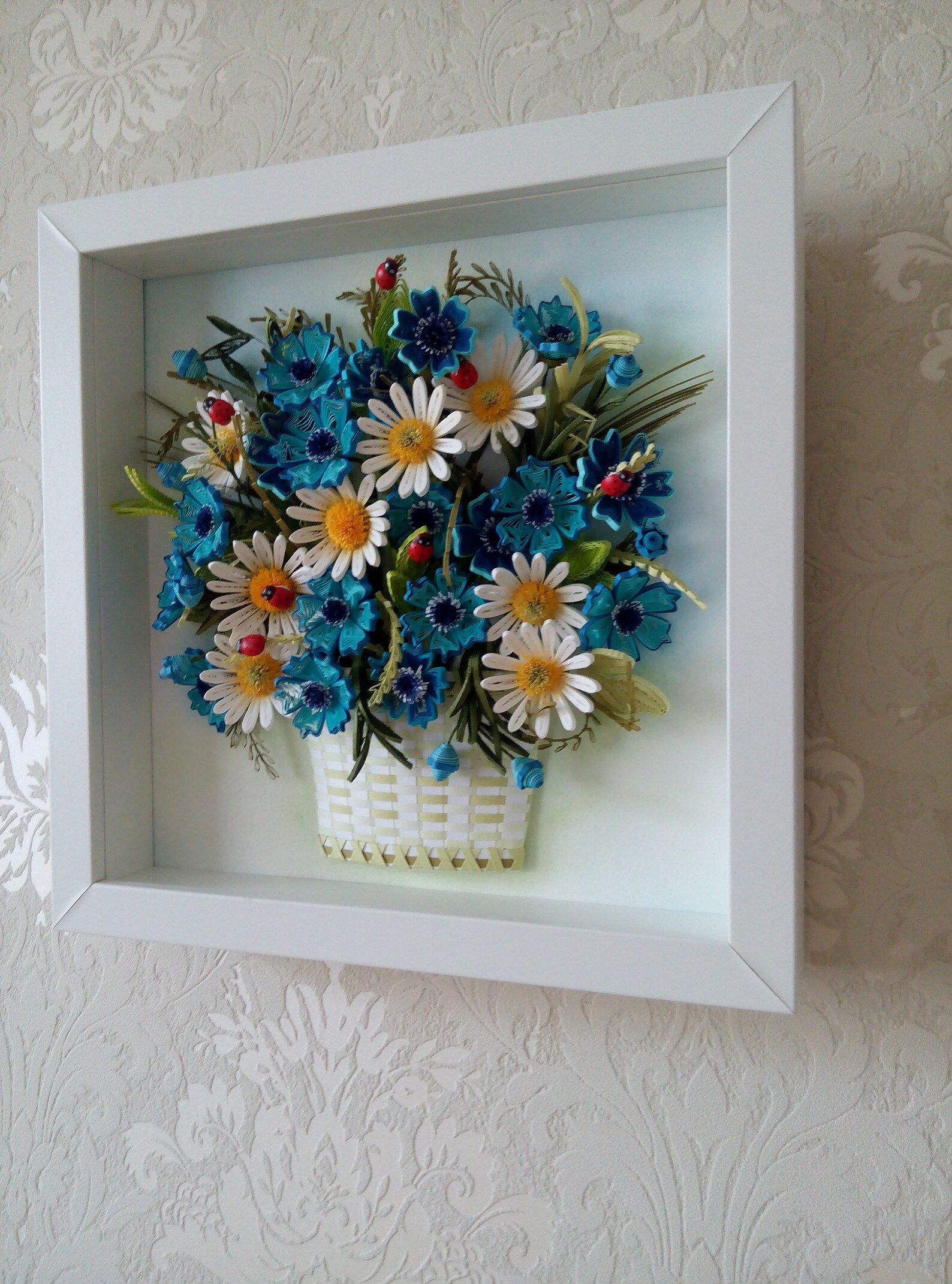 3D Paper Quilling Quilling Bouquet With Spring Flowers Etsy
