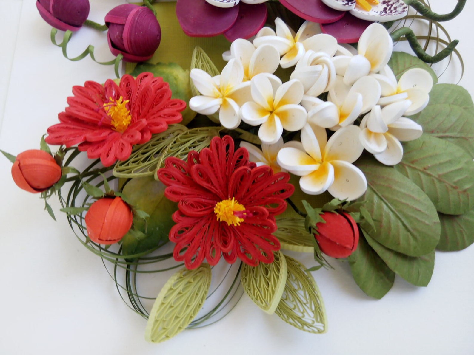 Wedding gift quilling pictures Flower arrangement quilling Etsy