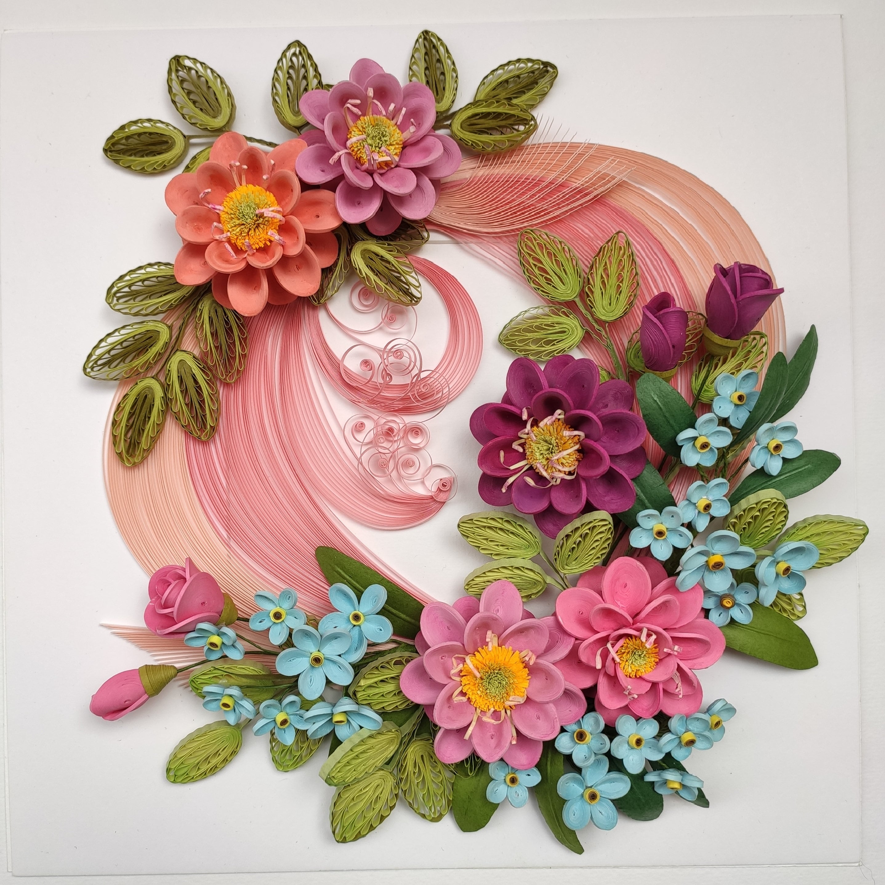 Jojofuny 60 Bandes De Quilling Floral DIY – 6 Motifs De Fleurs 3D – Couleurs Assorties – Pour Cartes, Décoration, Mariage