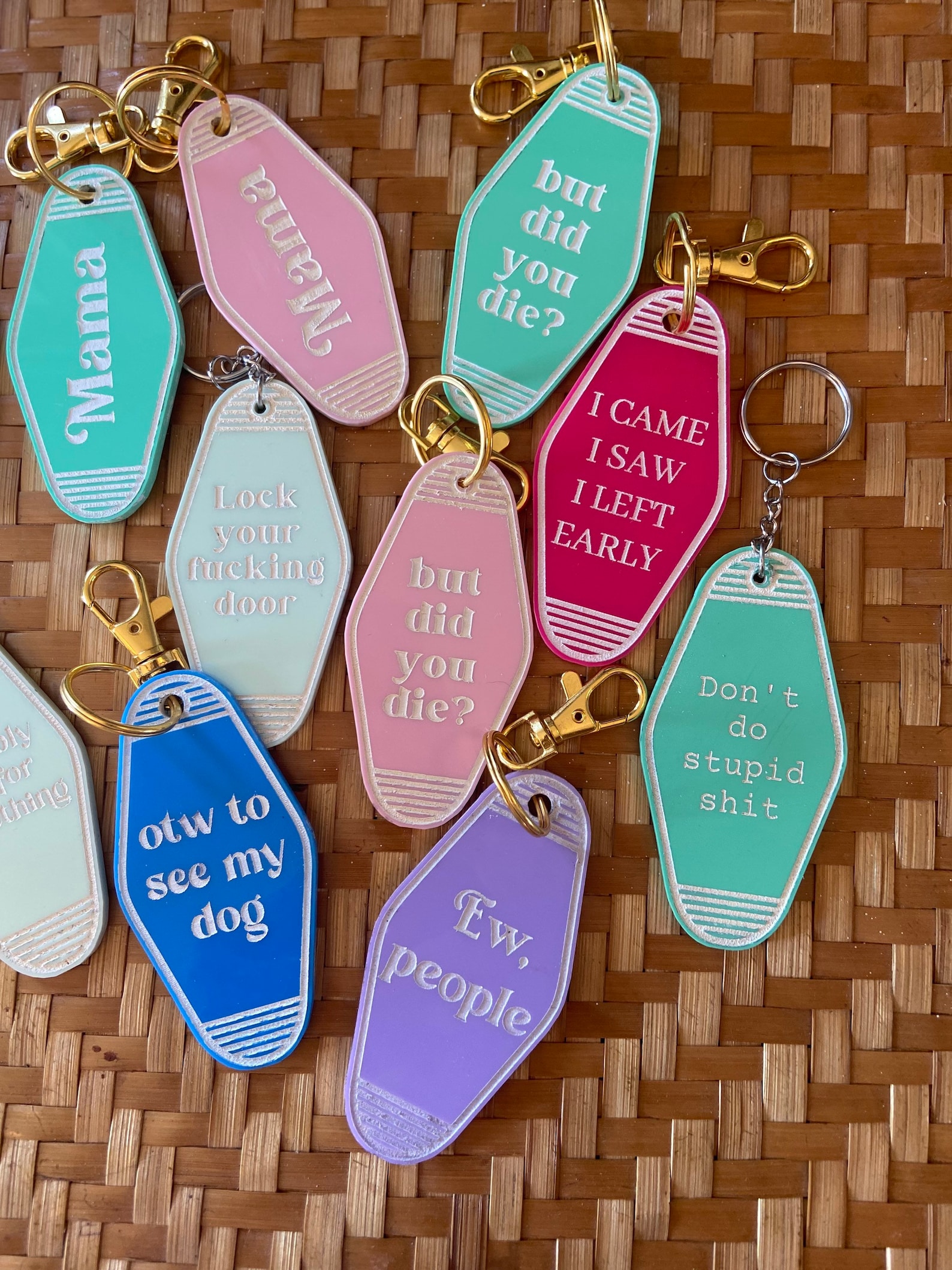 Motel Keychains Motel Inspired Keychains Funny Retro Etsy