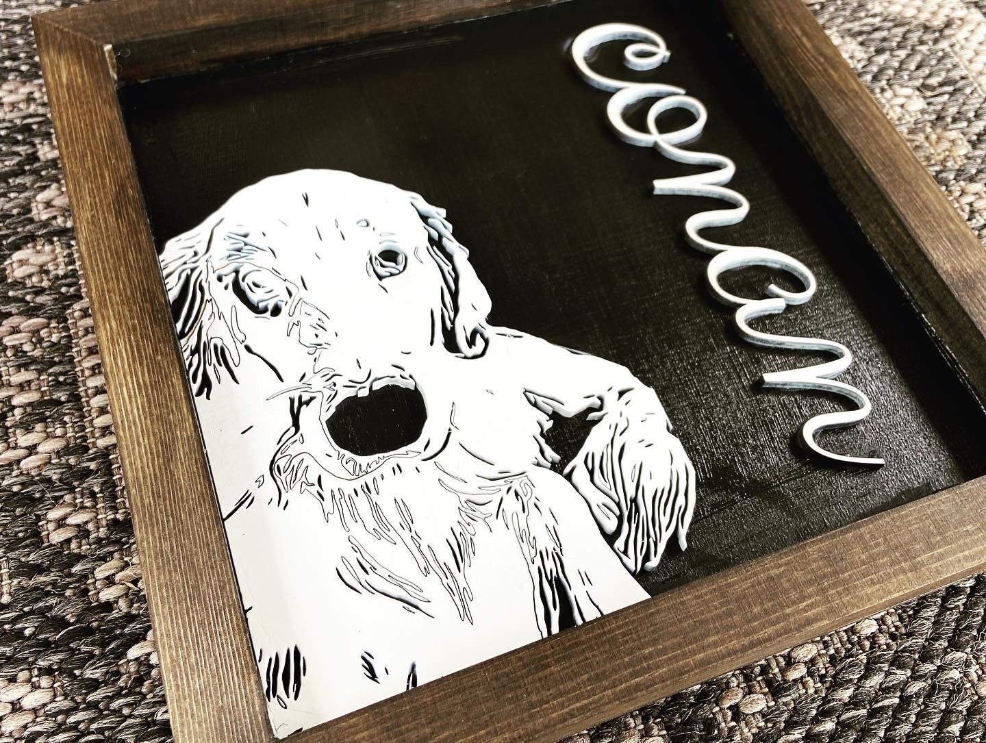 Laser cut pet portraits laser cut pet photos gift for dog | Etsy