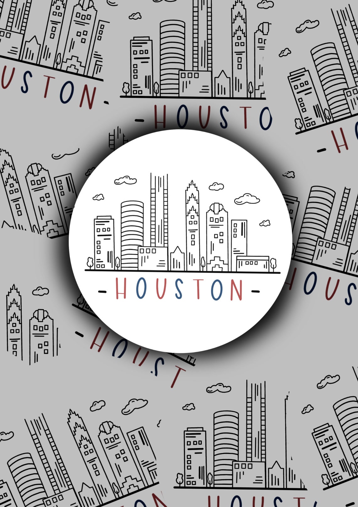 Houston Sticker City Sticker Houston Texas Sticker Etsy