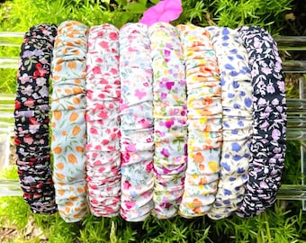 Bandeau à fleurs, bandeaux fins en tissu, accessoires de coiffure printaniers pour femme et fille