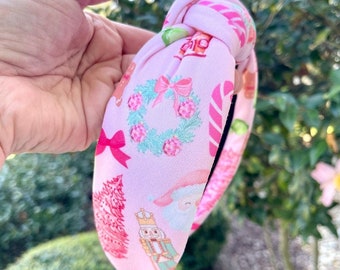 Pink Christmas Headband for Women and Girls