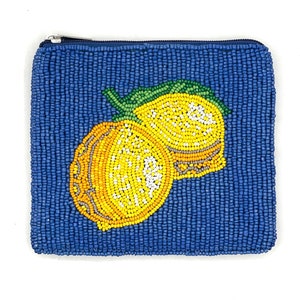 Monedero de limón Monedero pequeño de limón Monedero de limón lindo Accesorios de limón Monedero de verano
