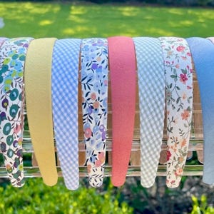 Floral Skinny Headband: Boho Cotton Hair Accessory