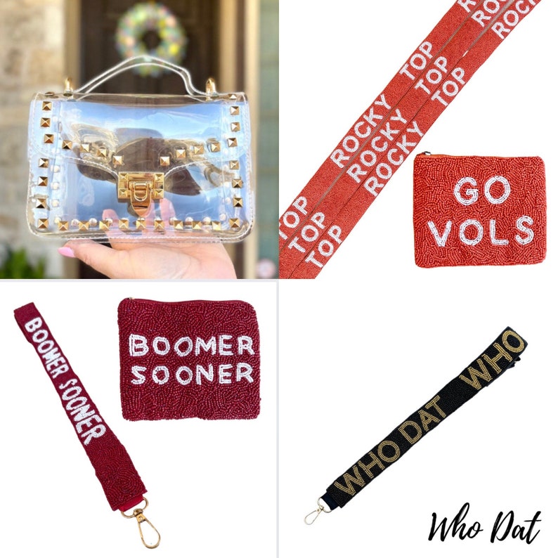 GAMEDAY Beaded Purse Strap Beaded Bag Strap College Purse Etsy