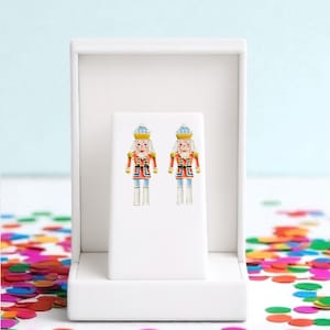 Pendientes de cascanueces, pendientes navideños, regalos de Navidad