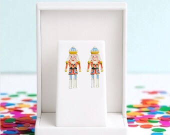 Nutcracker Earrings, Christmas Earrings, Holiday Gifts