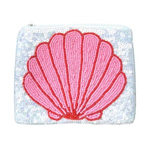 Monedero playero de estilo preppy con cuentas, monedero personalizado, monedero con cuentas, regalo de cumpleaños único, regalo personalizado para ella, bonito bolso pequeño para monedas.