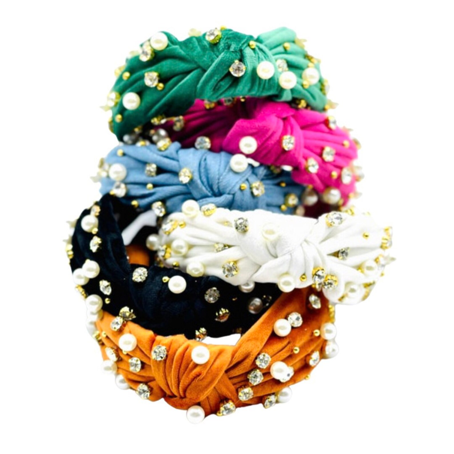 Embellished Headbands for Women Velvet Knot Headband Etsy