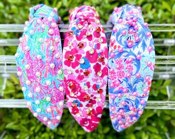 Lilly Inspired Headband-preppy Headband-tropical Print  display picture 1
