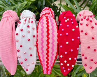 Pink Headbands, Preppy Hair Accessories, Summer Headbands for Women and Girls