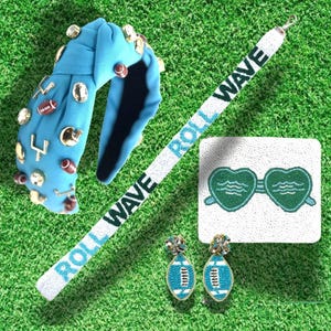 Beaded Roll Wave Purse Strap: Football Gameday Crossbody